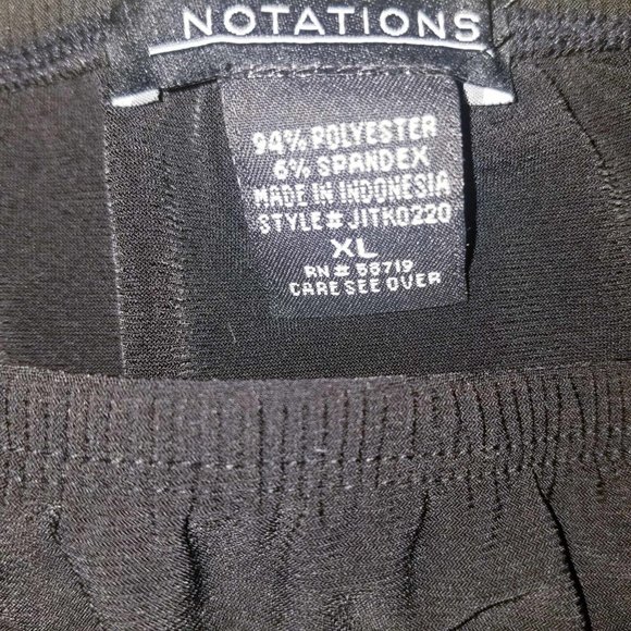 NWT Notations Women's Black Polyester Blend Trumpet Skirt Size XL - Picture 2 of 6